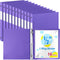 Henoyso 16 Pcs 1/2 Inch Purple 3 Ring Plastic Binders, Flexible Binders for School Office Home Supplies