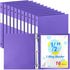 Henoyso 16 Pcs 1/2 Inch Purple 3 Ring Plastic Binders, Flexible Binders for School Office Home Supplies