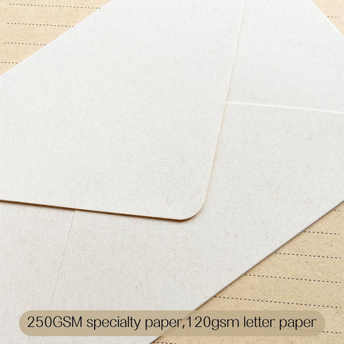 Tuhangcc Set 4x6 (24 12 Premium Velvet-Touch Stationery with Unique Design Colors - Best Paper and Elegant Envelopes