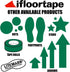 LiteMark Large Arrow Stickers 651, Durable Gloss Finish Green Arrow Decal, Pack of 6