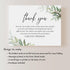 5.5x4.25 Folded Sympathy Thank You Cards - Greenery and Leaves Design, Personalized Memorial Notes, Custom Name Funeral