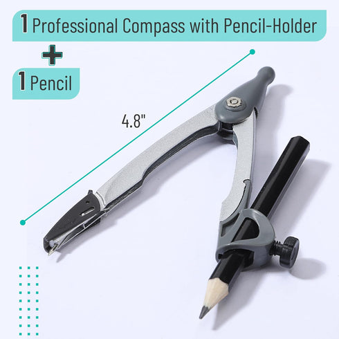 Mr. Pen- Compass for Geometry, Compass with Pencil, Drawing Compass Drawing Tool, Math Compass, Drafting Tools, Drawing Tools, Geometry Compass, Circle Drawing Tool, Geometry Set, Drafting Compass by Mr. Pen