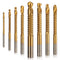 Rocaris 8 Pack HSS Twist Drill Bits, Titanium Coated 3-10mm Serrated Side Cutting Tools for Wood Plastic Metal Holes