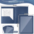 Teling 24 Pcs Plastic Folders with Clear Pocket and Business Card Holder, Heavy Duty Letter Size Paper Folders