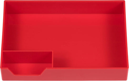 JAM Paper Stackable Half Desk Trays - Red, Office & Desk Supply Organizer, Sold Individually