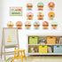 Back to School Birthday Bulletin Board Set, Groovy Class Stickers for School Classroom Calendar Decor, 53Pcs