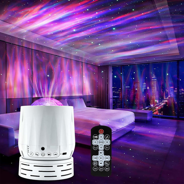 SUNFUCAN Northern Lights Projector Galaxy Projector,with Bluetooth Speaker and White Noise Star Projector,