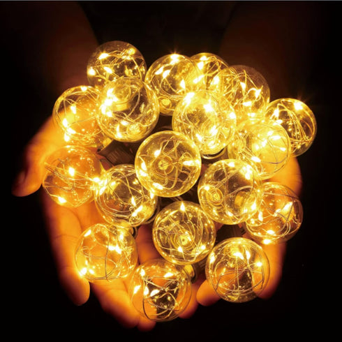Talltreepho G40 LED Outdoor String Lights, 38.5Ft 30 Bulbs+3 Spare IP65 Waterproof, Non-connectable,