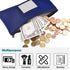 6 Pack 11.25"x6.25" Set Blue Money Bags with Zipper, Bank Deposit Bags, Durable Leatherette Cash Pouch for Business