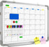 Large Dry Erase Calendar Whiteboard for Wall, Polegas 24" X 18" Magnetic Double Sided Calendar for Home School Office
