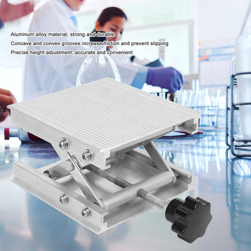 Aluminum Alloy Lifting Platform, Adjustment Laboratory Lifting Table Stand Rack for Experiments