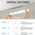 Closet (400 Motion Sensor Night Light Bar - Motion Sensor LED Light: Adjustable Brightness, USB Rechargeable MAh