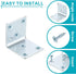 4 Set 2.76"x1.97"x2.76" uxcell L Corner Bracket Corner Brace Metal Joint Right Angle Brackets Fastener with Screws
