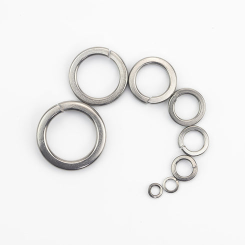 304 Stainless Steel Spring Lock Washer Assortment Set, 600 Pieces, 9 Sizes - M2 M2.5 M3 M4 M5 M6 M8 M10 M12
