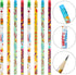 Kolewo4ever 100 Pieces Happy Birthday Pencils, Colorful Printed with Top Erasers for Teachers and Kids Gifts