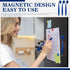 Glenmal 3 Pcs Funny Magnetic Pens, Wiggle Pen with Black Ink, Heart Pens for Fridge and Magnetic Surfaces, Office