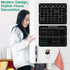Magnetic Acrylic Monthly and Weekly Calendar for Fridge, Black Dry Erase Planning Board with 6 Colorful Markers and Pen