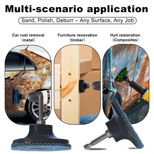 3 Inch 1/4" Prep-2 Pack Roll Lock Disc Pad Holder Quick Change Adapter - Shank for Die Grinder & Power Drill - Sanding
