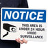 SmartSign - U1-1002-NP 10" x 14" Notice - This Area Is Under 24 Hour Video Surveillance Sign