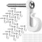 SELEWARE White Q-Hanger Hooks for Outdoor String Lights, Screw-in Christmas Light Hooks