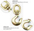 HI-GEAR 2 Ton Hoist Swivel Hooks, Heavy Duty Swivel Eye Hook for Lifting Chains, 4,400 Lbs Capacity, Pack of 2.