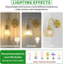 Wall Sconces Lights Lamp for Bedroom Bathroom, Modern Vanity Light Fixtures, Wall Mount Lighting Vintage Tulip Amber
