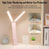 kvppvt LED Double Head Desk Lamp, Rechargeable Portable Small Table Lamp, Adjustable Light Color and Brightness, USB