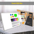 Dry Erase White Board, 16inX12in Large Magnetic Desktop Whiteboard with Stand, 10 Markers, 4 Magnets, 1 Eraser