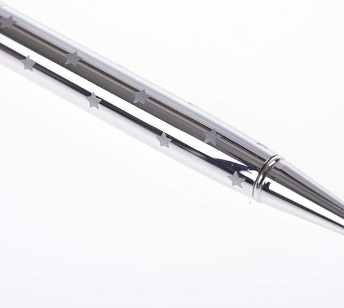 Graphique Glitz and Glam Floating Glitter Pen - 5.5" Refillable Black Ink Ballpoint Pen with Glitter & Gift Box