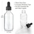 12 Pack 2 oz Glass Eye Dropper Bottles with 3 Stainless Steel Funnels, 1 Long Pipette Dropper, 24 Labels