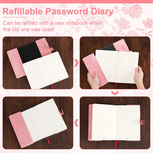 A5 Toplive Diary with Lock, Locking Vintage PU Leather Journal Notebook for Women Men Journal with Lock, Refillable