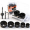 HORUSDY 8PCS Hole Saw Kit, 1"2-1/8" (2554mm), with 2 Pcs Drill Bits,