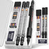 Nicpro 2mm Mechanical Pencils Set with Case, 12 Black Lead Refills, 12 Colored Lead Refills, Heavy Duty Pencil