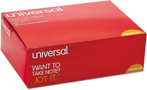 Universal UNV55144 HB #2 Woodcase Pencil, Yellow Barrel, 144/Pack
