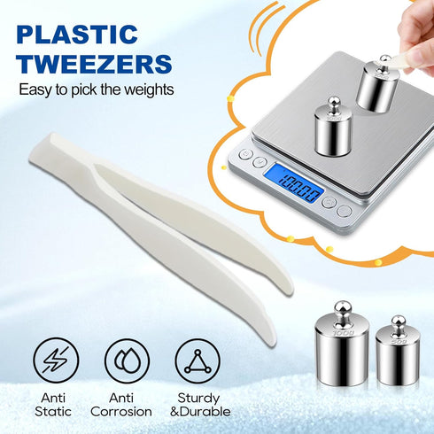 UCEC Calibration Weights for Digital Scale, 10mg - 100g Precision Stainless Steel Weight Set with Tweezers
