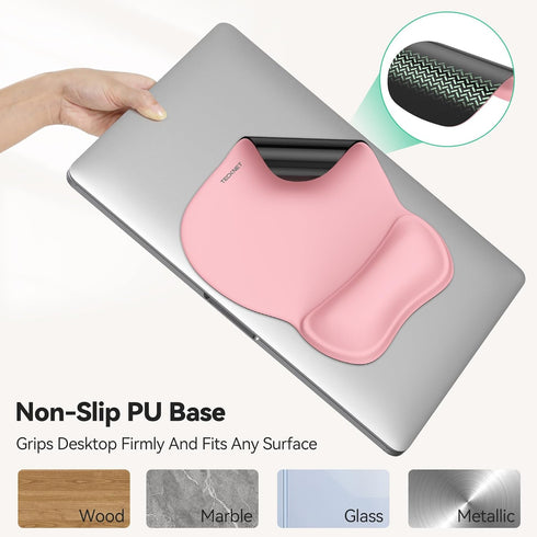 TECKNET Gel Mouse Pad with Wrist Rest, Ergonomic Office Mousepad with Wrist Support - Non-Slip & Smooth Surface
