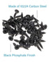 100pcs #6 x 5/8" Flat Head Phillips Drywall Screws, Fine Thread Sharp Point Wood Screw, Carbon Steel 1022A