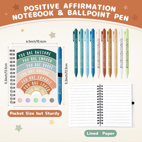 Janlaugh 20 10 10 Pcs Mental Health Gifts for Women Men Self Care Items Bulk Include Mental Health Notebooks