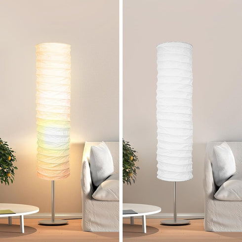 Alipis Paper Floor Lamp Shade: Standing Lampshade Protector Cover Replacement - Foldable Rice Paper Lamp for Living