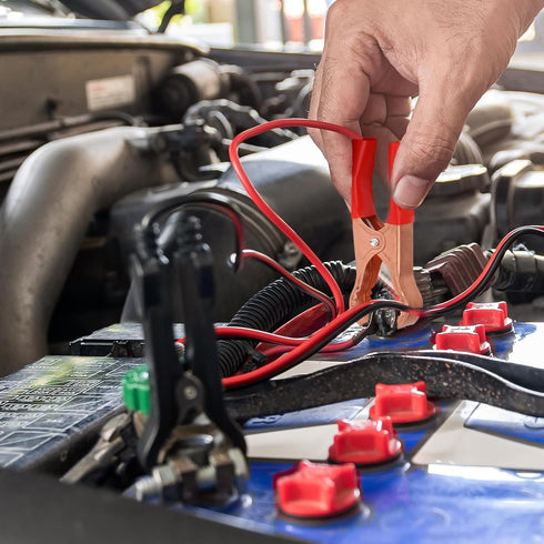 10 Pcs 50A Metal Alligator Clips, Heavy Duty Insulated Alligator Clamps for Battery Replacement Cable