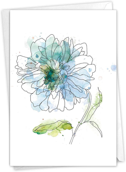 The Best Card Company Loving Sympathy Card with Envelope, Inspirational Religious Bereavement Greeting, Basic Blooms