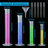 Tellegloww 16 Pack 4 5 5 Pack 1 1 Set Graduated Cylinder Plastic Beaker, Includes Pcs Graduated Cylinder, Pcs Plastic