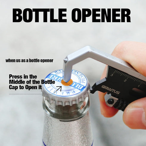 9 1 Small Multitool Wrench in Pocket Adjustable Wrench for Screw with Mini Pry Bar Nail Puller Keychain Tool Caliper