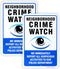 2-Pack Neighborhood Crime Watch Sign - We Report All Suspicious Activities to Our Police Department, 12"x 8" Aluminum