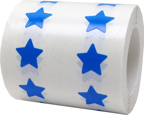 Blue Star Shape Stickers, 0.50 Inch, 1,000 Adhesive Labels