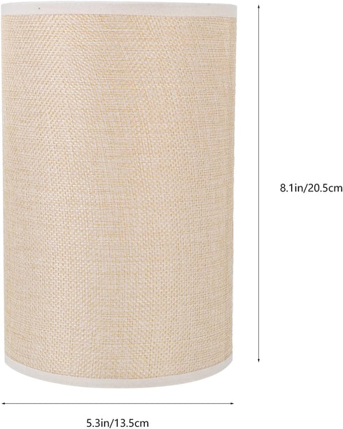 E27 7.87X5.11X5.11In Uonlytech Cloth Lampshade Cylinder Light Cover Replacement Shade for Floor Wall Ceiling Lamps