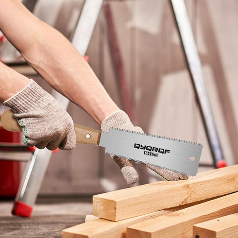 Mini Hand Saw, 6 Inch Japanese Pull Saw with Double Edges, 15/17 TPI Flush Cut Saw for Woodworking DIY Projects (Style