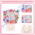 OLOSONG 16th 16 10 Inch 3D 2010 Sweet Birthday Cards, Light and Music Years Old Happy Birthday Card, Rose Lily Orchid