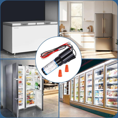 Wadoy RCO410 3 in 1 Compressor Hard Start Capacitor Kit for Refrigerators & Freezers 1/4-1/3 H.P.