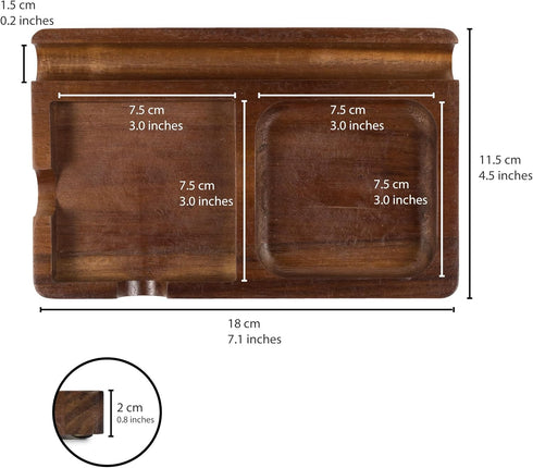 S&A WOODCRAFT Office Desk Organizer with Sticky Note Holder, Pen Slot & Phone Stand, Includes 100 3x3 Inch Pages